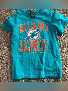 NFL Miami Dolphins Teal and Orange Kids Short Sleeve Tee